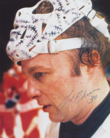 GERRY CHEEVERS SIGNED BOSTON BRUINS 8X10 PHOTO 2