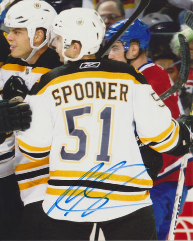 RYAN SPOONER SIGNED BOSTON BRUINS 8X10 PHOTO