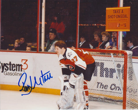 RON HEXTALL SIGNED PHILADELPHIA FLYERS 8X10 PHOTO