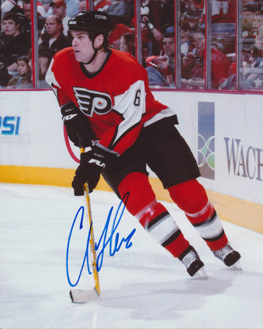 CHRIS THERIEN SIGNED PHILADELPHIA FLYERS 8X10 PHOTO