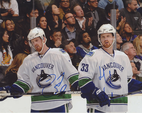 HENRIK AND DANIEL SEDIN SIGNED VANCOUVER CANUCKS 8X10 PHOTO 2