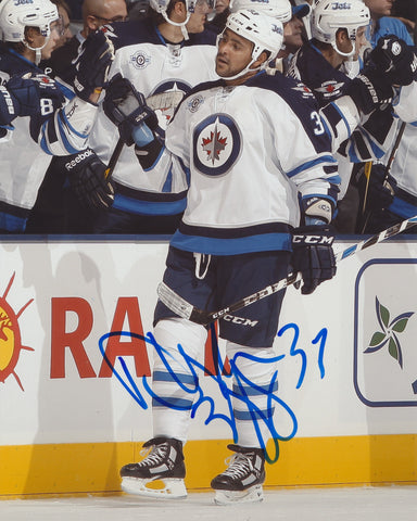 DUSTIN BYFUGLIEN SIGNED WINNIPEG JETS 8X10 PHOTO