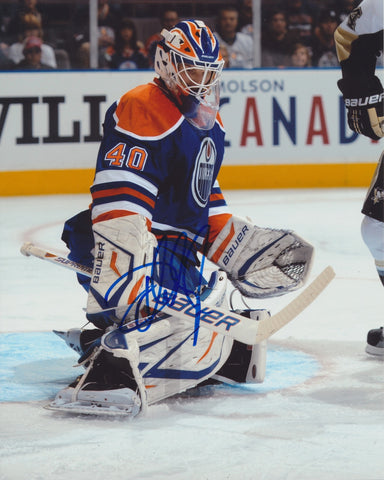 DEVAN DUBNYK SIGNED EDMONTON OILERS 8X10 PHOTO