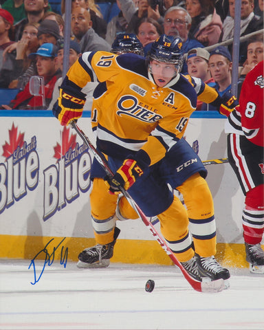 DYLAN STROME SIGNED ERIE OTTERS 8X10 PHOTO