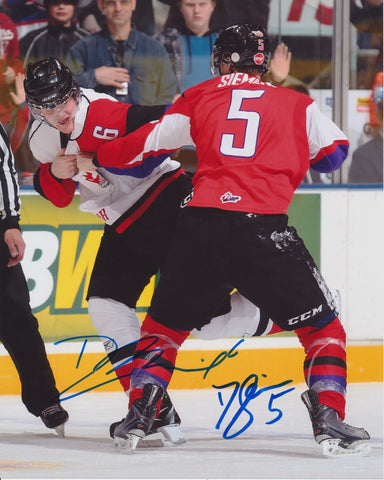 DAVID MUSIL & DUNCAN SIEMENS SIGNED CHL TOP PROSPECTS GAME 8X10 PHOTO