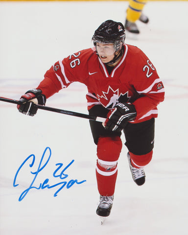 CURTIS LAZAR SIGNED TEAM CANADA 8X10 PHOTO