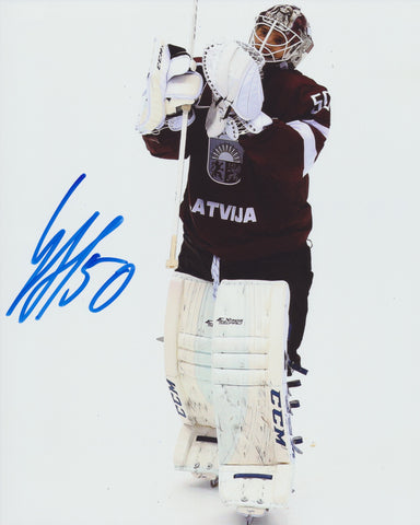 KRISTERS GUDLEVSKIS SIGNED TEAM LATVIA 8X10 PHOTO