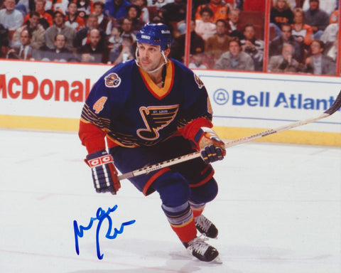 MARC BERGEVIN SIGNED ST. LOUIS BLUES 8X10 PHOTO 2