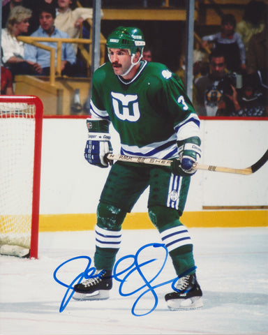 JOEL QUENNEVILLE SIGNED HARTFORD WHALERS 8X10 PHOTO