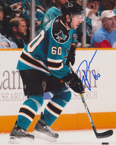 JASON DEMERS SIGNED SAN JOSE SHARKS 8X10 PHOTO