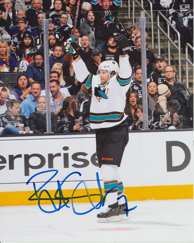 BRAD STUART SIGNED SAN JOSE SHARKS 8X10 PHOTO