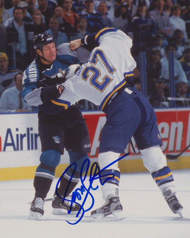 SCOTT THORNTON SIGNED SAN JOSE SHARKS 8X10 PHOTO