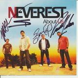 NEVEREST SIGNED ABOUT US CD COVER