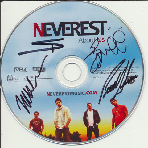 NEVEREST SIGNED ABOUT US CD DISK