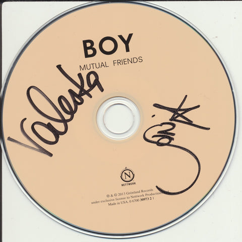 BOY DUO SIGNED MUTUAL FRIENDS CD DISK VALESKA STEINER & SONJA GLASS