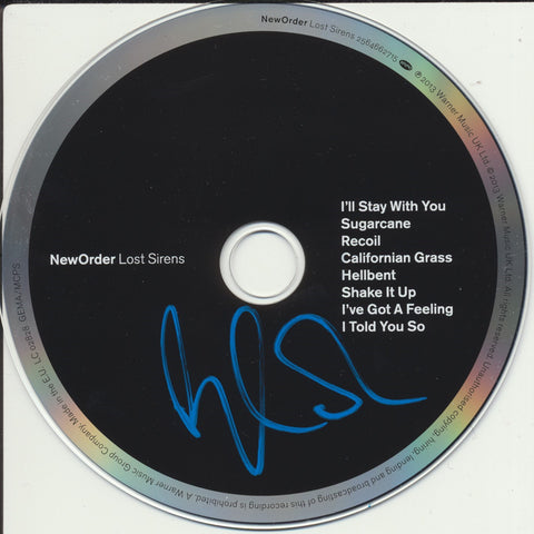 BERNARD SUMNER SIGNED NEW ORDER LOST SIRENS CD DISK