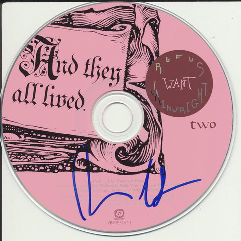 RUFUS WAINWRIGHT SIGNED WANT TWO CD DISK