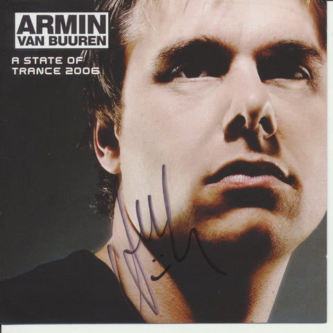 ARMIN VAN BUUREN SIGNED A STATE OF TRANCE 2006 CD COVER