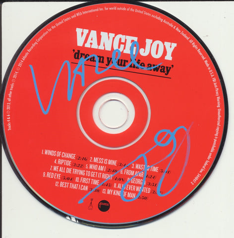 VANCE JOY SIGNED DREAM YOUR LIFE AWAY CD DISK