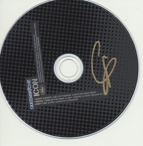 GEOFF TATE SIGNED QUEENSRYCHE ICON CD DISK