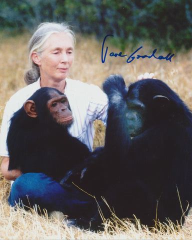 DR. JANE GOODALL SIGNED 8X10 PHOTO