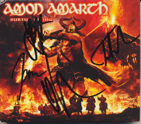 AMON AMARTH SIGNED SURTUR RISING CD COVER