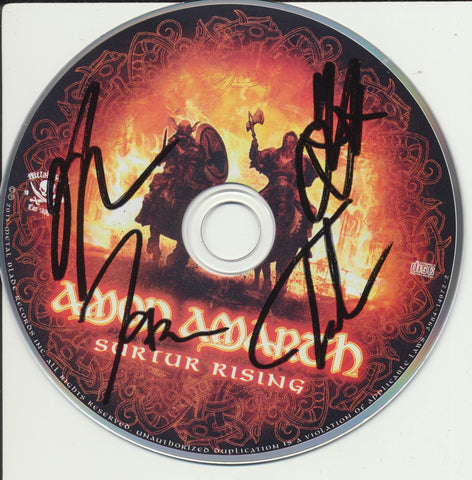 AMON AMARTH SIGNED SATURN RISING CD DISK