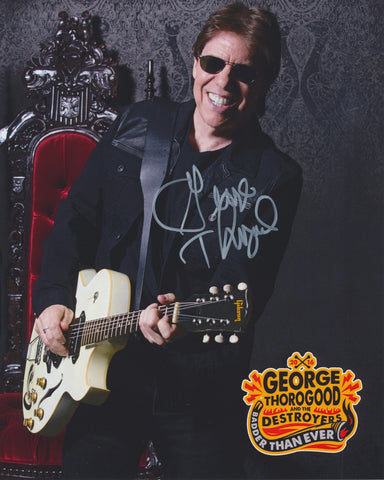 GEORGE THOROGOOD SIGNED 8X10 PHOTO