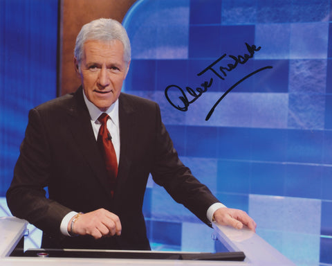 ALEX TREBEK SIGNED JEOPARDY 8X10 PHOTO 7