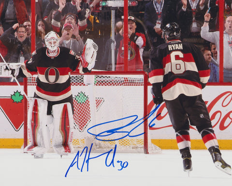 BOBBY RYAN & ANDREW HAMMOND SIGNED OTTAWA SENATORS 8X10 PHOTO