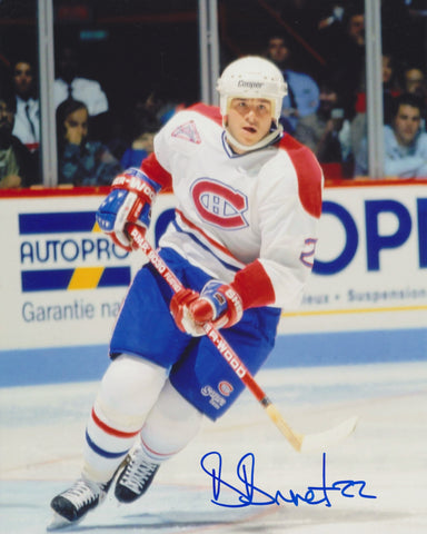 BENOIT BRUNET SIGNED MONTREAL CANADIENS 8X10 PHOTO