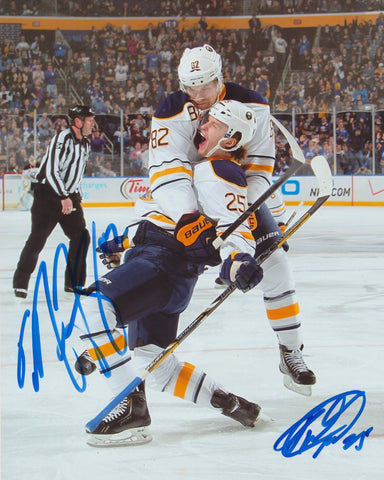 MARCUS FOLIGNO & MIKHAIL GRIGORENKO SIGNED BUFFALO SABRES 8X10 PHOTO