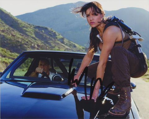 MICHELLE RODRIGUEZ SIGNED THE FAST AND THE FURIOUS 8X10 PHOTO