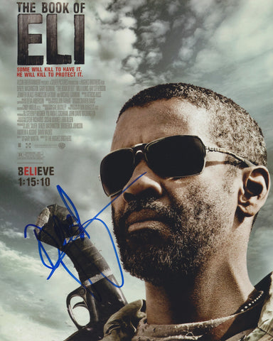 DENZEL WASHINGTON SIGNED THE BOOK OF ELI 8X10 PHOTO