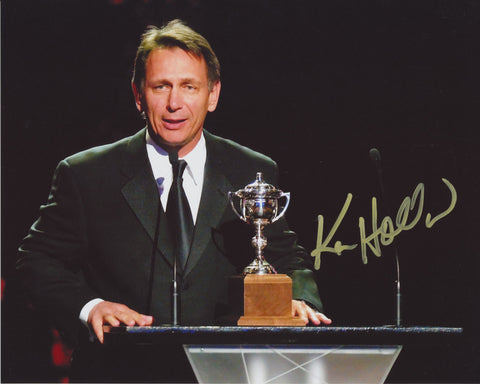 KEN HOLLAND SIGNED DETROIT RED WINGS 8X10 PHOTO