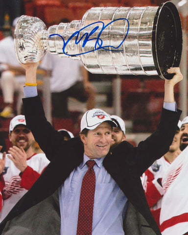 MIKE BABCOCK SIGNED DETROIT RED WINGS 8X10 PHOTO 2