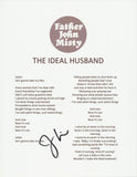 JOSH TILLMAN SIGNED FATHER JOHN MISTY THE IDEAL HUSBAND LYRIC SHEET