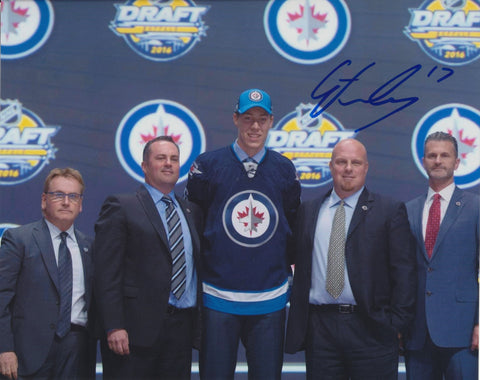 LOGAN STANLEY SIGNED WINNIPEG JETS 8X10 PHOTO