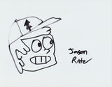 JASON RITTER SIGNED GRAVITY FALLS 8.5X11 SKETCH 2