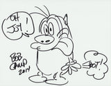 BOB CAMP SIGNED REN AND STIMPY 8.5X11 SKETCH