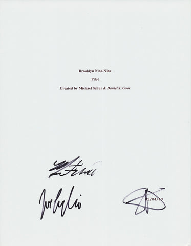 STEPHANIE BEATRIZ MELISSA FUMERO & JOE LO TRUGLIO SIGNED BROOKLYN NINE-NINE PILOT 36 PAGE FULL SCRIPT