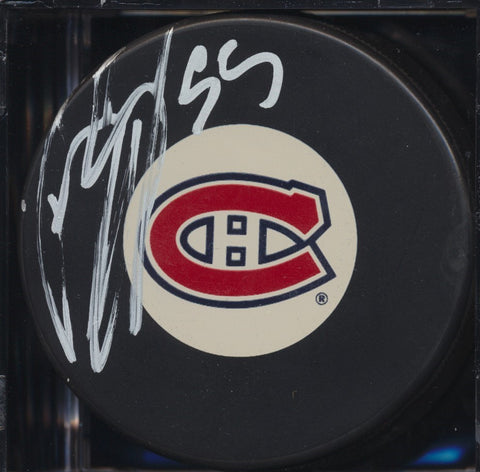 BRENT SOPEL SIGNED MONTREAL CANADIENS PUCK