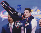 PIERRE-LUC DUBOIS SIGNED COLUMBUS BLUE JACKETS 8X10 PHOTO