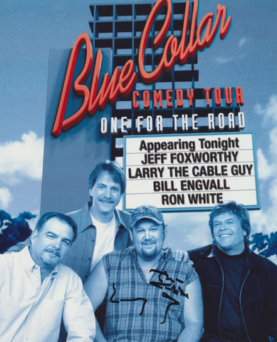 LARRY THE CABLE GUY SIGNED THE BLUE COLLAR COMEDY TOUR 8X10 PHOTO