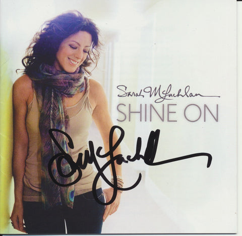 SARAH MCLACHLAN SIGNED SHINE ON CD COVER