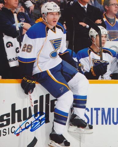 IAN COLE SIGNED ST. LOUIS BLUES 8X10 PHOTO 3