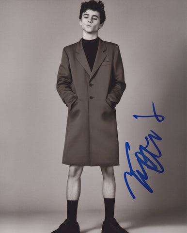 TIMOTHEE CHALAMET SIGNED 8X10 PHOTO