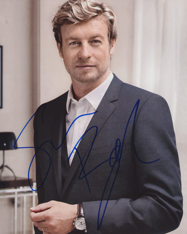 SIMON BAKER SIGNED 8X10 PHOTO