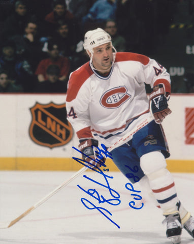 STEPHANE RICHER SIGNED MONTREAL CANADIENS 8X10 PHOTO