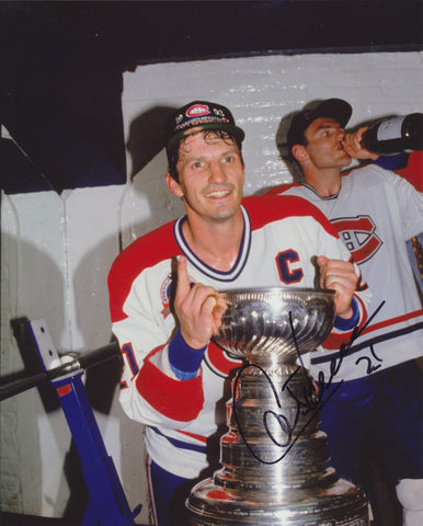 GUY CARBONNEAU SIGNED MONTREAL CANADIENS 8X10 PHOTO 2